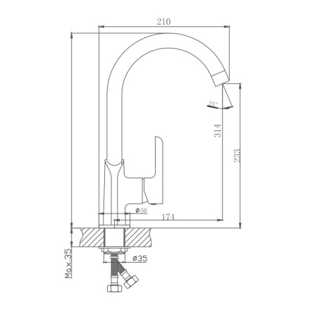 Смеситель для кухни Haiba HB70805-8