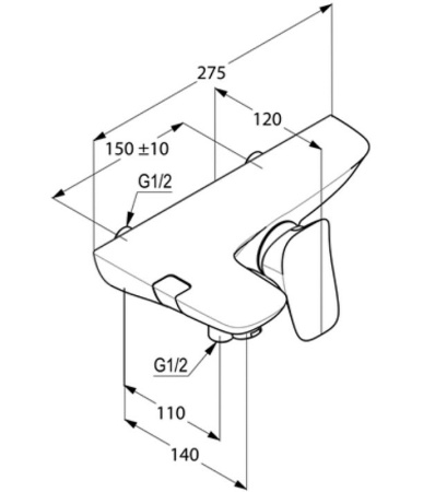 Смеситель для ванны Kludi Ambienta 534450575