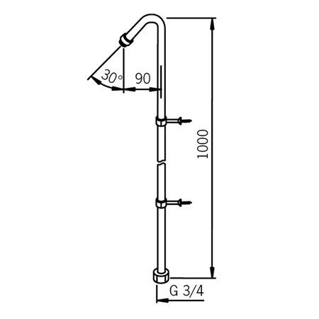 Душевая трубка с держателем Oras 231031