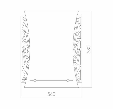 Зеркало (54х68) Silver Mirrors  Искра ФР-00000788