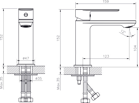 Смеситель для раковины RUSH Luson LU1630-11