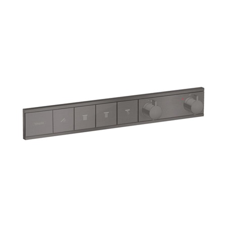 Термостат скрытого монтажа для 4 потребителей Hansgrohe RainSelect 15382340 шлифованный черный хром