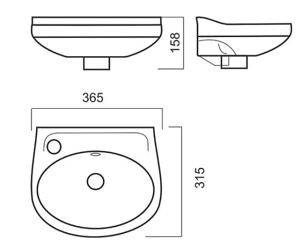 Раковина Sanita Лада (36х31) LDASAWB01