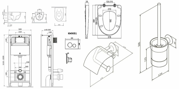 Комплект унитаз с инсталляцией AM.PM Awe CK11FB