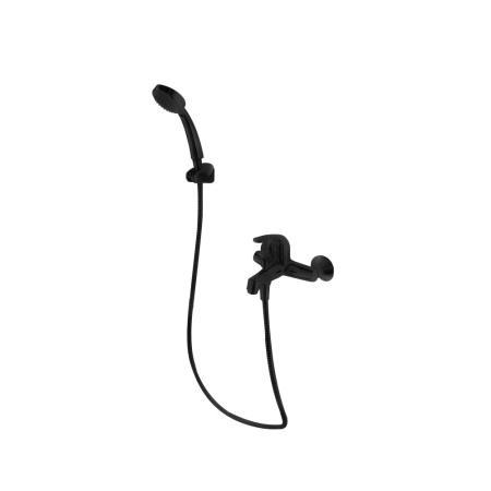 Смеситель для ванны с коротким изливом  Bravat Fit, черный F6135188BM-B-RUS