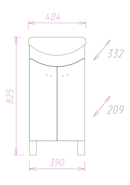 Тумба под раковину напольная Onika Манго 40 104002