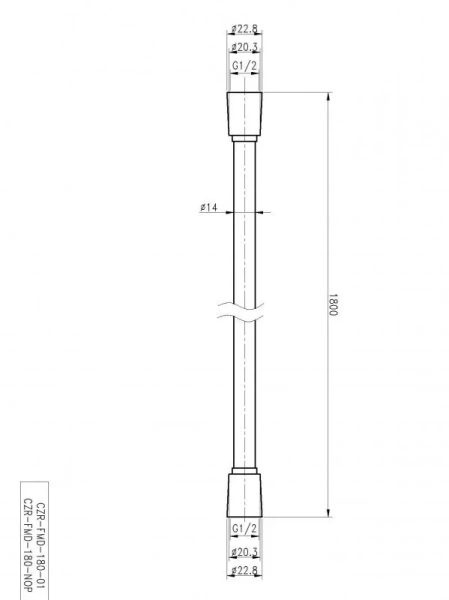 Душевой шланг Cezares CZR-FMD-180-NOP
