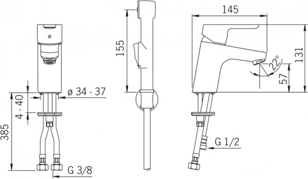 Cмесителя для умывальника Oras Aquita 2902F