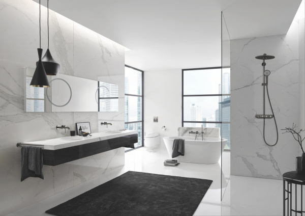 Смеситель для раковины однорычажный Grohe Essence 29192 AL1 (29192AL1) тёмный графит матовый