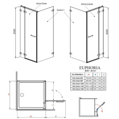 Душевой уголок Radaway Euphoria 383042-01L