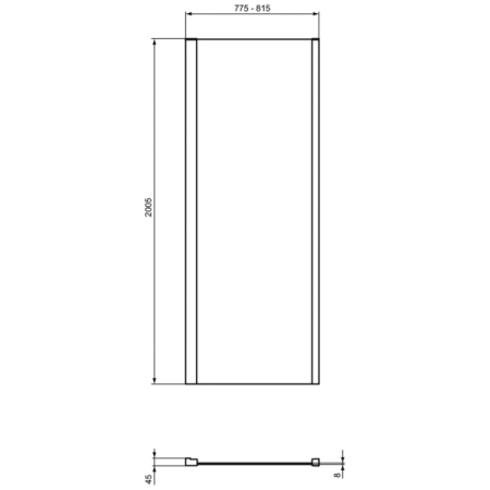 Реверсивная фиксированная панель 80 см Ideal Standard I.Life L, T4863EO