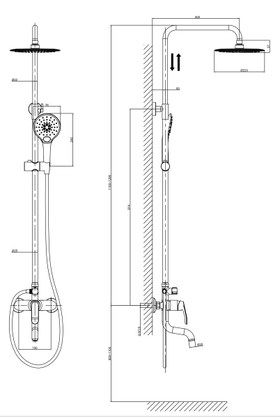 Душевая система D&K Venice Rialto (DA1063701B14)