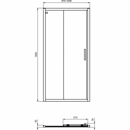 Сдвижная дверь, Ideal Standard CONNECT 2 Sliding door, K9273V3