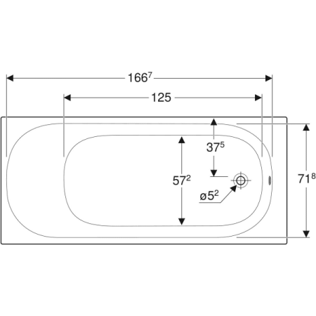 Прямоугольная ванна Geberit Soana 554.044.01.1