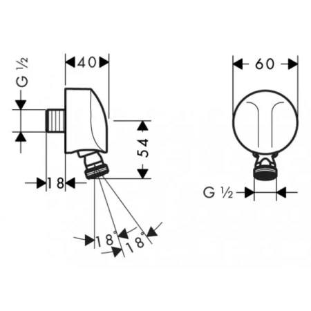 Шланговое подсоединение Hansgrohe Fixfit E 27505000
