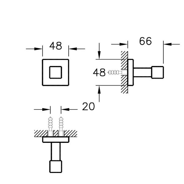 Крючок Vitra Q-Line A44998, хром 