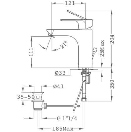 Смеситель для раковины Teka Calvia 323660200