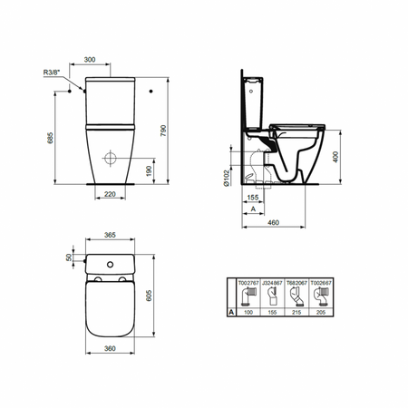Бачок для унитаза Ideal Standard I.Life S T473501 Euro White