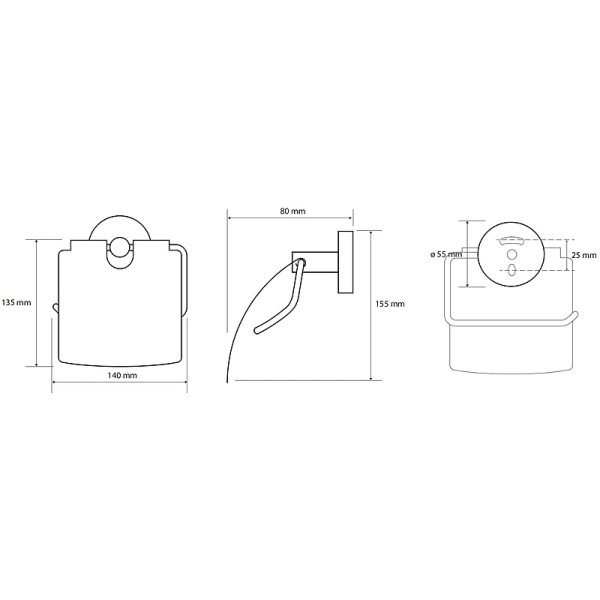 Держатель туалетной бумаги с крышкой Bemeta Sablo 160112010