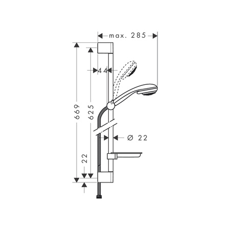 Душевой гарнитур Hansgrohe Crometta Vario 85 27764000 хром