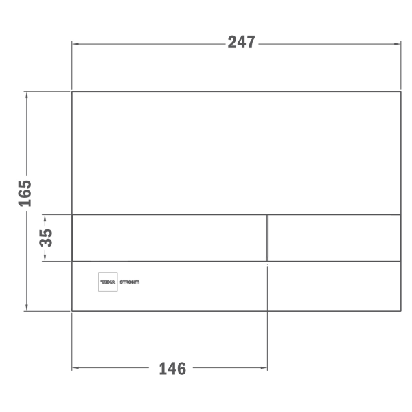 Кнопка смыва для инсталляции Strohm Teka 735000500 хром
