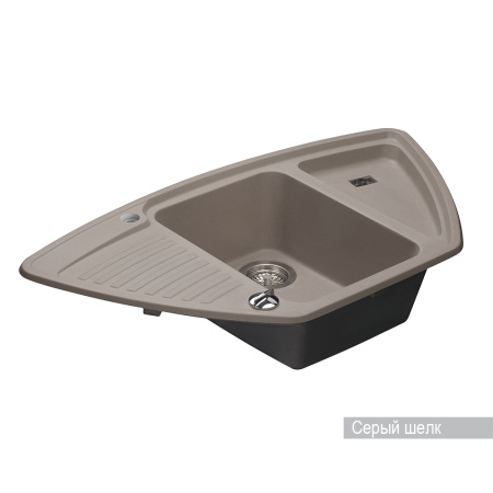 Кухонная мойка Aquaton Лория 1A715032LR250 серый шелк