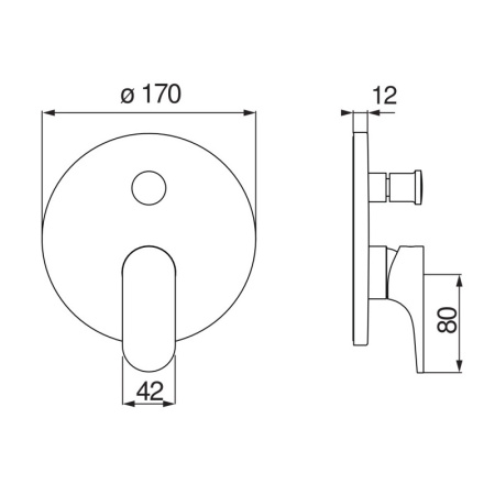 Смеситель для душа Nobili Yoyo YO126100/ECR