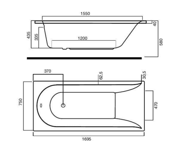 Панель AM.PM Inspire W5AA-170-075W-P64