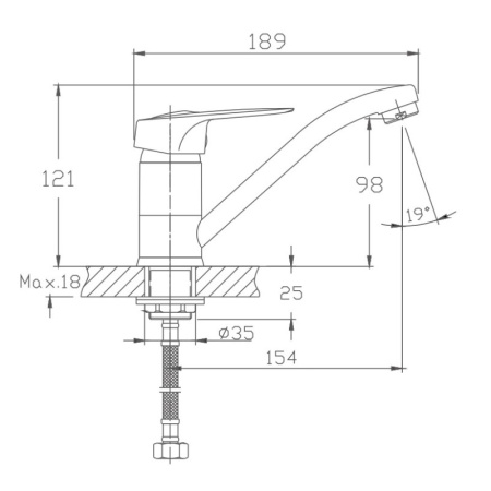 Смеситель для кухни Haiba HB4537-2