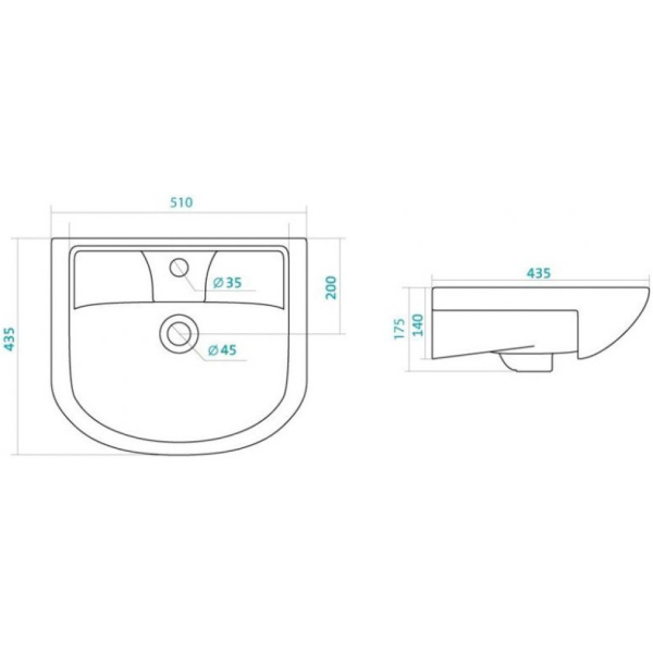 Раковина (51x43,5) Style Line Ладога ЛС-00000159
