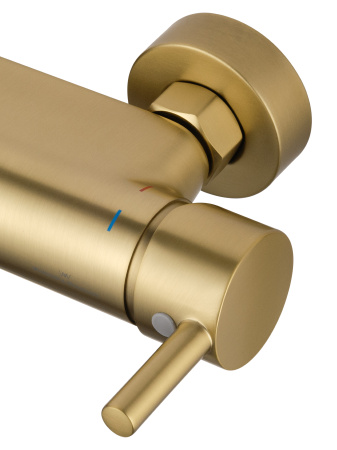 Смеситель для душа с встроенным изливом WONZON & WOGHAND MUSE Corno, брашированное золото WW-A30902-BG