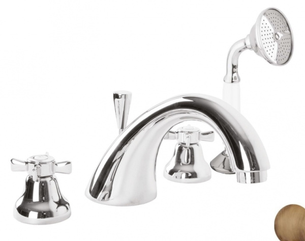 Смеситель на борт ванны Cezares LORD LORD-BVD-02 бронза