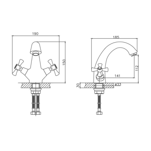 Смеситель для раковины Cron CN1042 Смеситель для раковины Cron CN1042