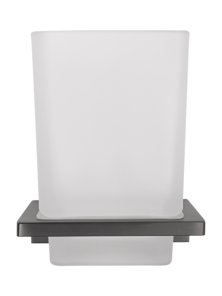 Стакан для зубных щеток с держателем WONZON & WOGHAND ECLIPSE, темный графит WW-9121-BGM