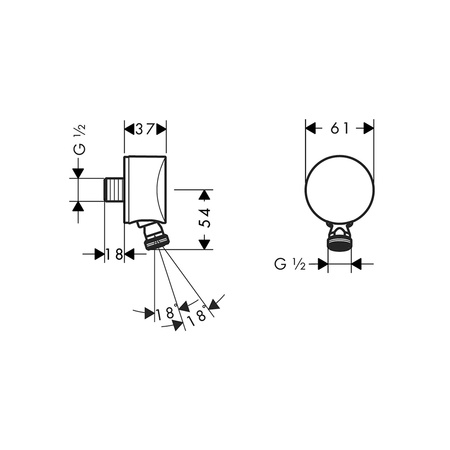 Подключение для душевого шланга Hansgrohe Fixfit S 27506000 хром