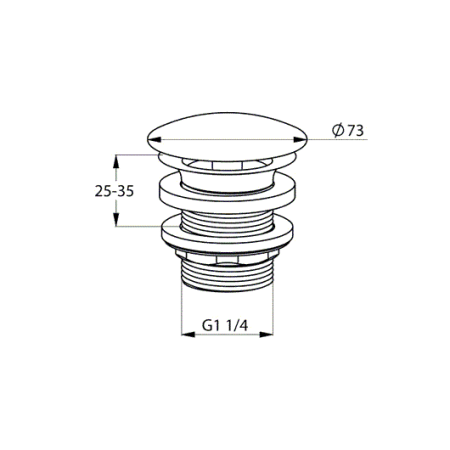 Донный клапан Kludi 1042805-00