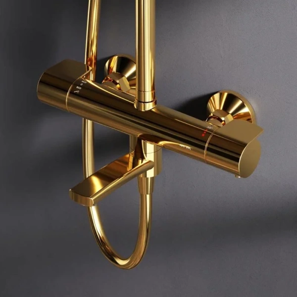 Душевая система с изливом AM.PM X-Joy F0785A500 золото