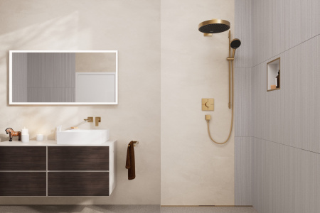 Держатель для полотенец двойной Hansgrohe AddStoris 41770140 шлифованная бронза