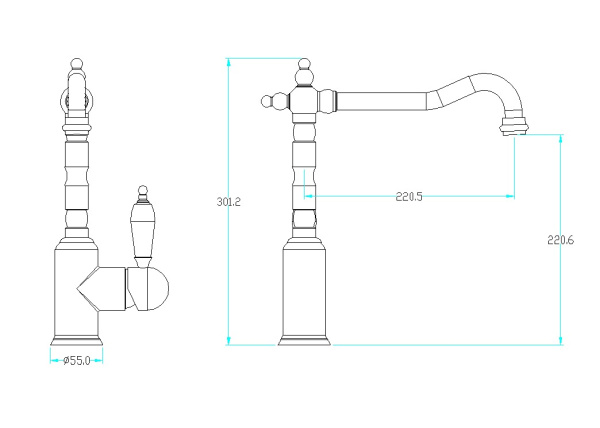 Смеситель для кухни Boheme Tradizionale Chomo 103-SW