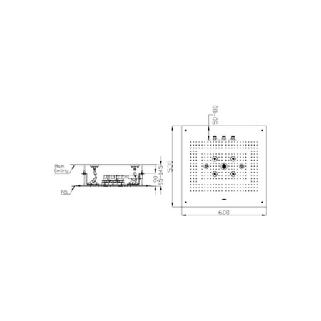 Верхний душ Toto Showers DBX117CAV1