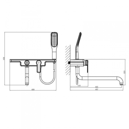 Смеситель для ванны D&K Berlin Kunste (DA1453313)