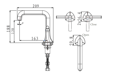 Смеситель для раковины Arrow AG4266CP