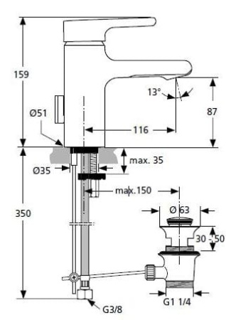 Смеситель для раковины Ideal Standard Attude A4594AA
