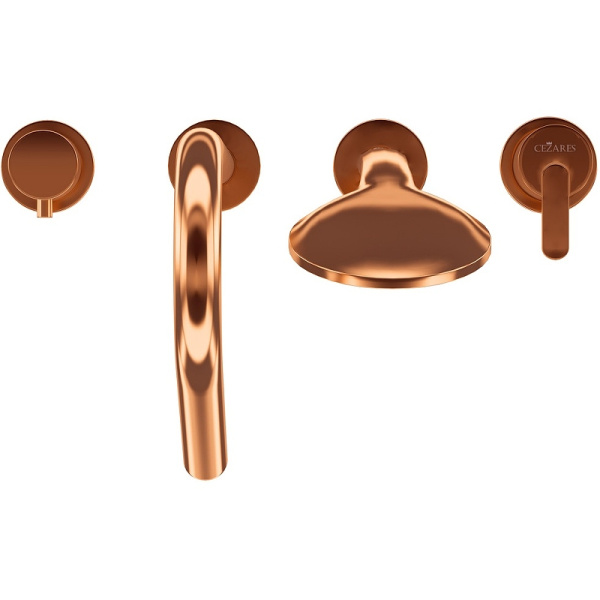 Смеситель на борт ванны Cezares Leaf LEAF-BVDM4-SS