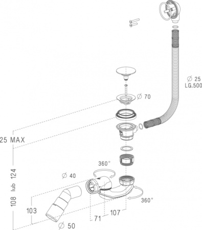 Сифон Radaway Clic-Clak B602R