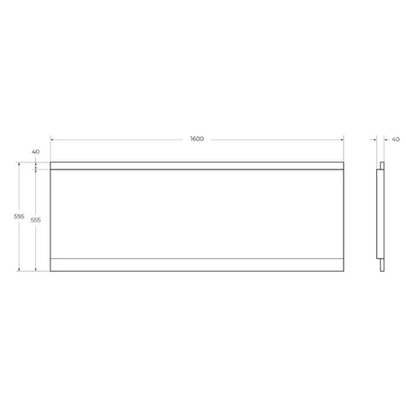 Передняя панель для акриловой ванны 160 см CEZARES EMP-160-F-SCR-W37