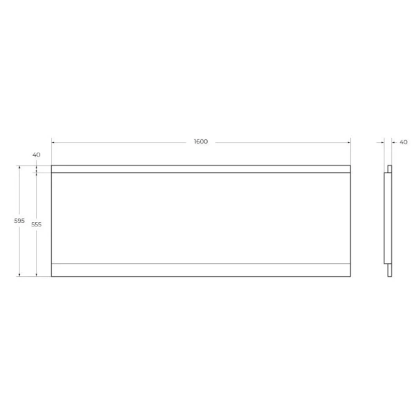 Передняя панель для акриловой ванны 160 см CEZARES EMP-160-F-SCR-W37
