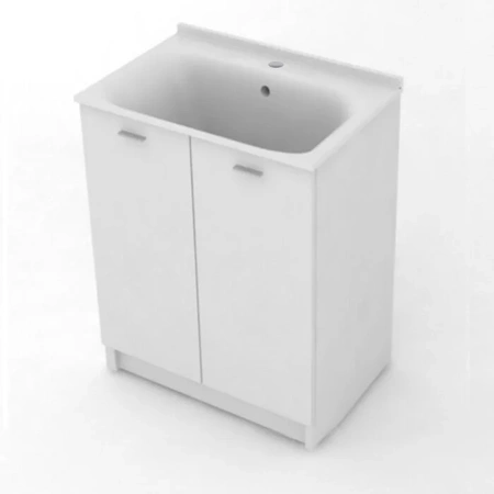 Комплект для постирочной с сифоном Kerasan Aquadom 9164k3*1 белый матовый, с 1 отверстием под смеситель