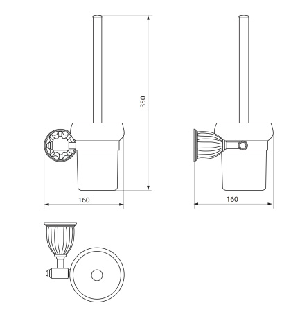 Ерш для туалета RUSH Socotra ST12710