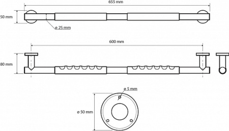 Поручень прямой, резина Bemeta Omega 104507681